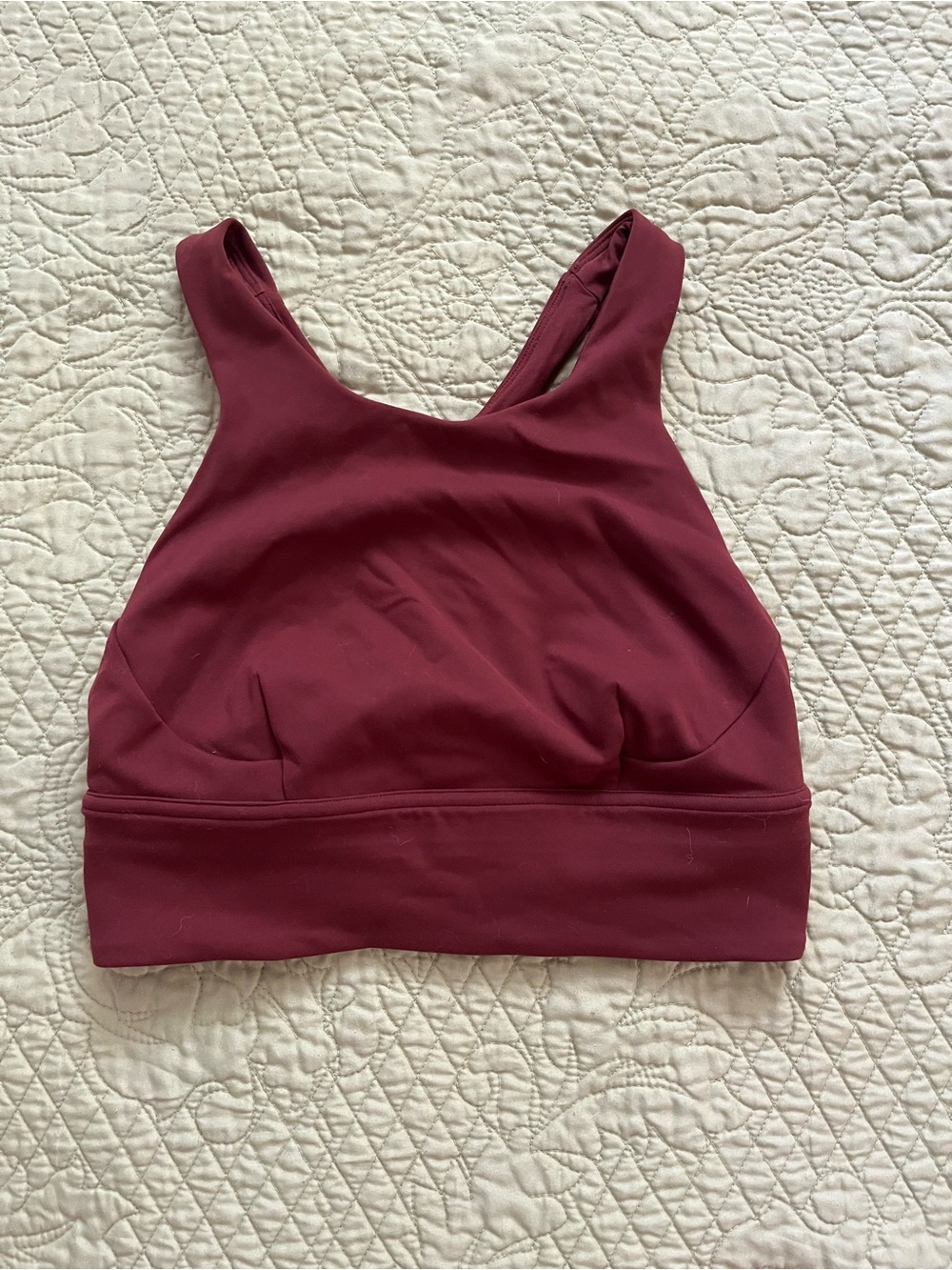 Lululemon Wunder Train Longline Sports Bra *Medium Support, C/D Cup Mulled Wine